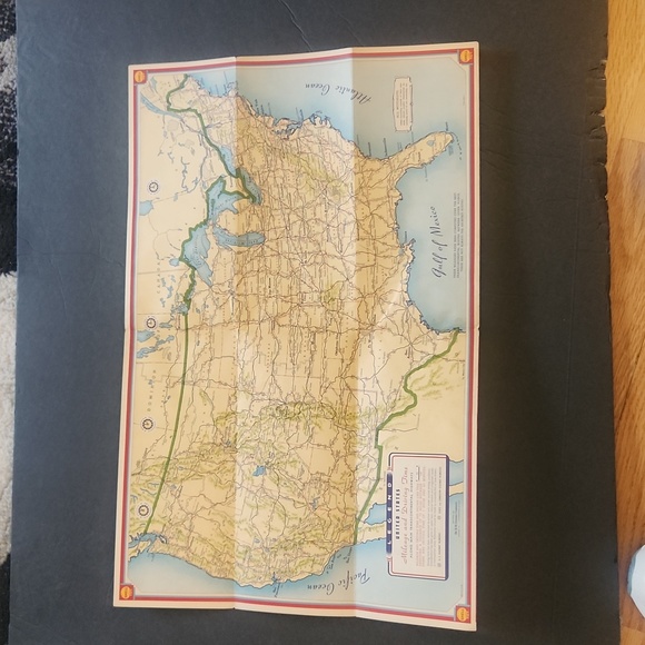 VINTAGE SHELL ROAD MAP - Picture 3 of 4